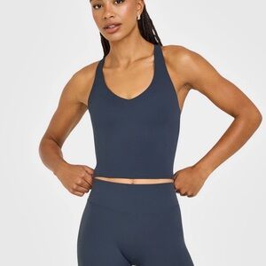 NWT Oner Active SoftMotion Racer Back Mid Vest with Bra with Grey Logo